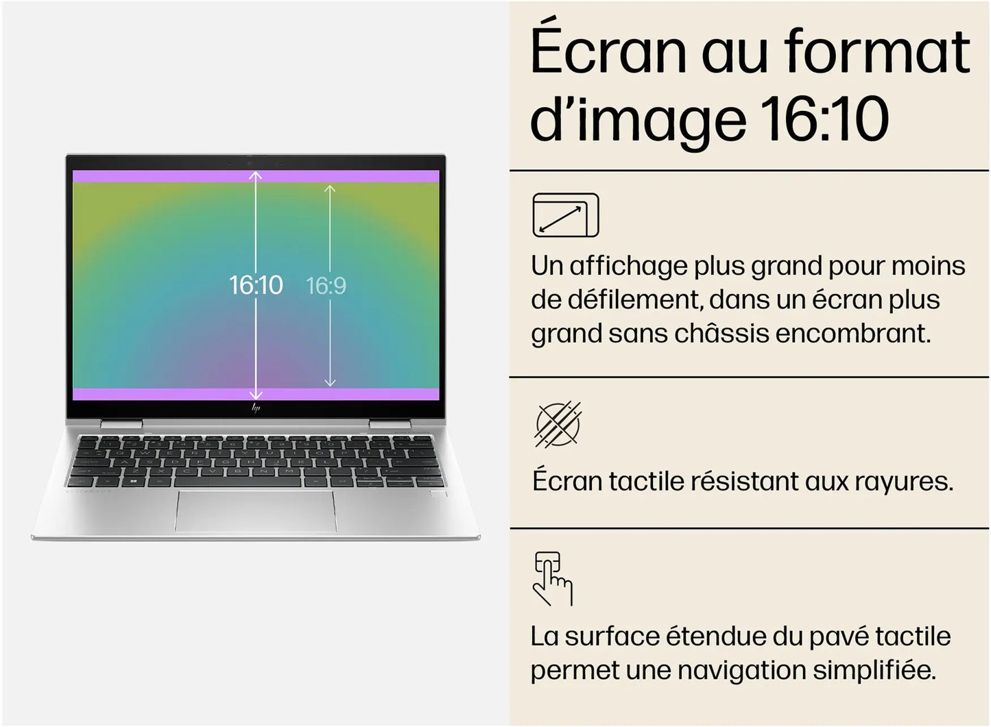 HP EliteBook x360 830 G10 13,3" - Intel Core i5-1335U - 512 Go SSD - 16 Go RAM - Windows 11 Pro - NEUF
